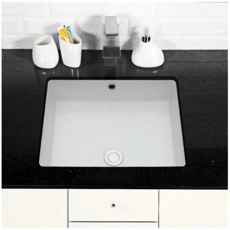 American Imaginations AI-3360 Rectangle Bathroom Undermount Sink White Color