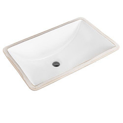 American Imaginations AI-34386 16.9-in. W 11-in. D Rectangle Bathroom Undermount Sink White Color