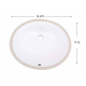 American Imaginations AI-34418 19.375-in. W 15.75-in. D CUPC Certified Oval Bathroom Undermount Sink White Color