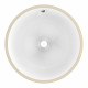 American Imaginations AI-34372 14.30-in. W 14.30-in. D CUPC Certified Round Bathroom Undermount Sink White Color