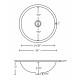American Imaginations AI-34373 16-in. W 16-in. D CUPC Certified Round Bathroom Undermount Sink Biscuit Color