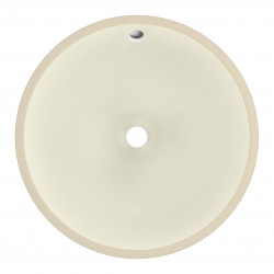 American Imaginations AI-34373 16-in. W 16-in. D CUPC Certified Round Bathroom Undermount Sink Biscuit Color