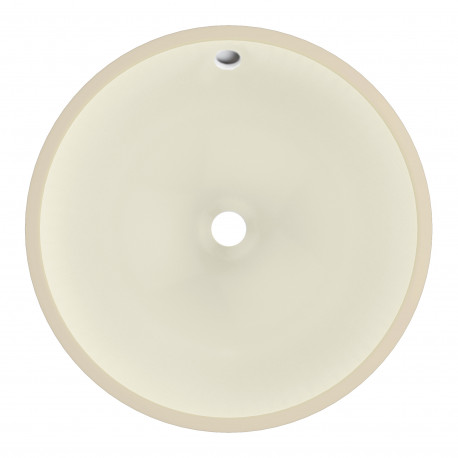 American Imaginations AI-34373 16-in. W 16-in. D CUPC Certified Round Bathroom Undermount Sink Biscuit Color
