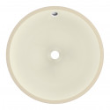 American Imaginations AI-34373 16-in. W 16-in. D CUPC Certified Round Bathroom Undermount Sink Biscuit Color