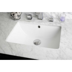 American Imaginations AI-34375 18.25-in. W 13.5-in. D CUPC Certified Rectangle Bathroom Undermount Sink White Color