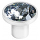 American Imaginations AI-20725 1.25-in. W Round Stainless Steel Cabinet Knob White Color