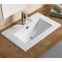 American Imaginations AI-28554 19.9-in. W 16.6-in. D Ceramic Top White Color 1 Hole Faucet