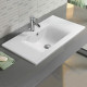 American Imaginations AI-28595 23.8-in. W 18.2-in. D Ceramic Top White Color 1 Hole Faucet
