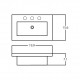 American Imaginations AI-28612 19.9-in. W 16.6-in. D Ceramic Top White Color 3H8-in. Faucet