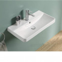American Imaginations AI-29157 23.82-in. W 13.98-in. D Ceramic Top White Color 1 Hole Faucet