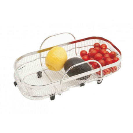 American Imaginations AI-34611 15.125-in. W Oval Stainless Steel Kitchen Basket Stainless Steel Color