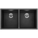 American Imaginations AI-29197 32-in. W CSA Approved Black Granite Composite Kitchen Sink With 2 Bowl