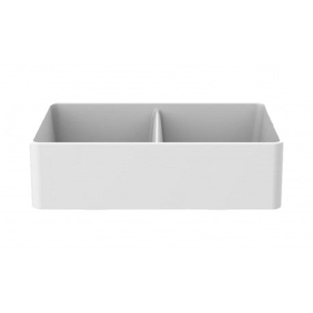 American Imaginations AI-29207 33-in. W CSA Approved White Granite Composite Kitchen Sink With 2 Bowl