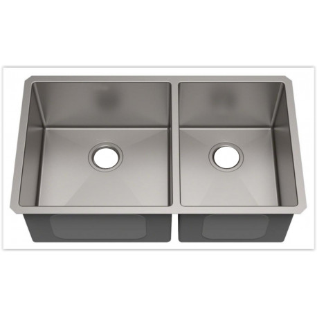 American Imaginations AI-29361 29-in. W CUPC Approved Stainless Steel Kitchen Sink With 2 Bowl And 18 Gauge
