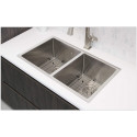 American Imaginations AI-29364 29-in. W CUPC Approved Stainless Steel Kitchen Sink With 2 Bowl And 18 Gauge