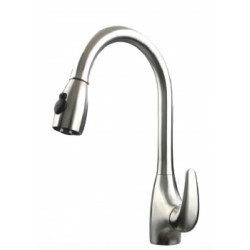 American Imaginations AI-34388 1 Hole CUPC Approved Stainless Steel Faucet Brushed Stainless Steel Color