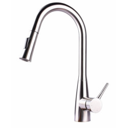 American Imaginations AI-34394 1 Hole CUPC Approved Stainless Steel Faucet Brushed Stainless Steel Color