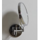 American Imaginations AI-645 19.56-in. W Round Stainless Steel Wall Mount Magnifying Mirror Chrome
