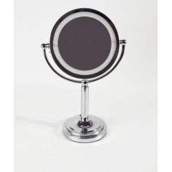 American Imaginations AI-28699 10-in. W Round Stainless Steel Above Counter Magnifying Mirror Chrome Color