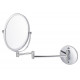 American Imaginations AI-29380 16.95-in. W Oval Stainless Steel Wall Mount Magnifying Mirror Brushed Nickel Color