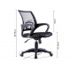 American Imaginations AI-28701 22.8-in. W 38.6-in. H Modern Stainless Steel-Plastic-Nylon Office Chair Black