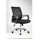 American Imaginations AI-28704 21.7-in. W 38.2-in. H Traditional Stainless Steel-Plastic-Nylon Office Chair Black