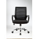 American Imaginations AI-28704 21.7-in. W 38.2-in. H Traditional Stainless Steel-Plastic-Nylon Office Chair Black