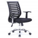 American Imaginations AI-28709 24.8-in. W 38.2-in. H Transitional Stainless Steel-Plastic-Nylon Office Chair Black