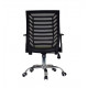 American Imaginations AI-28709 24.8-in. W 38.2-in. H Transitional Stainless Steel-Plastic-Nylon Office Chair Black