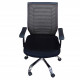 American Imaginations AI-28709 24.8-in. W 38.2-in. H Transitional Stainless Steel-Plastic-Nylon Office Chair Black