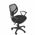 American Imaginations AI-28726 23.23-in. W 37.4-in. H Modern Stainless Steel-Plastic-Nylon Office Chair