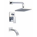 American Imaginations AI-29313 Wall Mount Stainless Steel Shower Kit Chrome Color