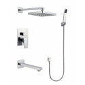 American Imaginations AI-29315 Wall Mount Stainless Steel Shower Kit Chrome Color
