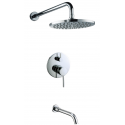 American Imaginations AI-29317 Wall Mount Stainless Steel Shower Kit Chrome Color