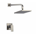 American Imaginations AI-29331 Wall Mount Stainless Steel Shower Kit Brushed Nickel Color