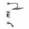 American Imaginations AI-29333 Wall Mount Stainless Steel Shower Kit Brushed Nickel Color