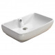 American Imaginations AI-28653 23.6-in. W Above Counter White Bathroom Vessel Sink For Wall Mount Wall Mount Drilling