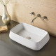 American Imaginations AI-28655 24-in. W Above Counter White Bathroom Vessel Sink For Wall Mount Wall Mount Drilling