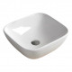 American Imaginations AI-28657 18.1-in. W Above Counter White Bathroom Vessel Sink For Wall Mount Wall Mount Drilling