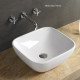 American Imaginations AI-28657 18.1-in. W Above Counter White Bathroom Vessel Sink For Wall Mount Wall Mount Drilling