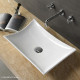 American Imaginations AI-28660 22.6-in. W Above Counter White Bathroom Vessel Sink For Wall Mount Wall Mount Drilling