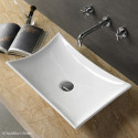 American Imaginations AI-28660 22.6-in. W Above Counter White Bathroom Vessel Sink For Wall Mount Wall Mount Drilling