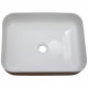 American Imaginations AI-28674 19.7-in. W Above Counter White Bathroom Vessel Sink For Deck Mount Deck Mount Drilling
