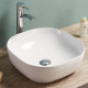 American Imaginations AI-28679 16.3-in. W Above Counter White Bathroom Vessel Sink For Wall Mount Wall Mount Drilling