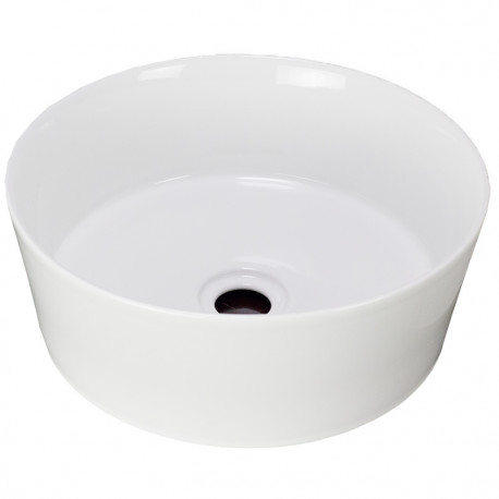 American Imaginations AI-28683 14.4-in. W Above Counter White Bathroom Vessel Sink For Wall Mount Wall Mount Drilling