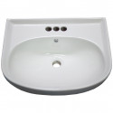 American Imaginations AI-28684 22-in. W Above Counter White Bathroom Vessel Sink For 3H4-in. Center Drilling