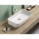 American Imaginations AI-29168 22.72-in. W Above Counter White Bathroom Vessel Sink For Wall Mount Wall Mount Drilling