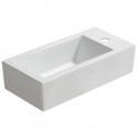 American Imaginations AI-29422 19.7-in. W Above Counter White Bathroom Vessel Sink For 1 Hole Right Drilling
