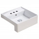 American Imaginations AI-28356 16.14-in. W Semi-Recessed White Bathroom Vessel Sink For 3H8-in. Center Drilling