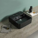 American Imaginations AI-28359 16-in. W Above Counter Black Bathroom Vessel Sink For 3H8-in. Center Drilling